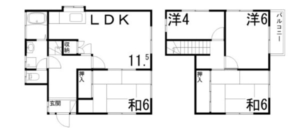 余部駅 徒歩18分 1-2階の物件間取画像